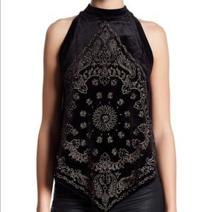 Velvet bandana top
